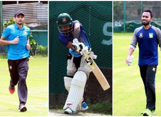 যেভাবে আজ মাঠে প্রবেশ করতে হলো মুশফিকদের